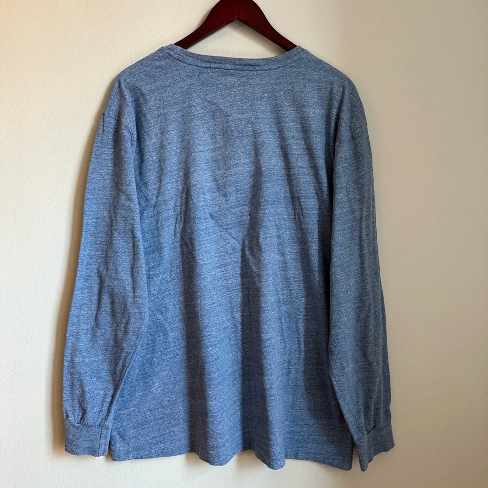 Ralph Lauren Long Sleeve Tee Blue Heather Size XL 100% cotton